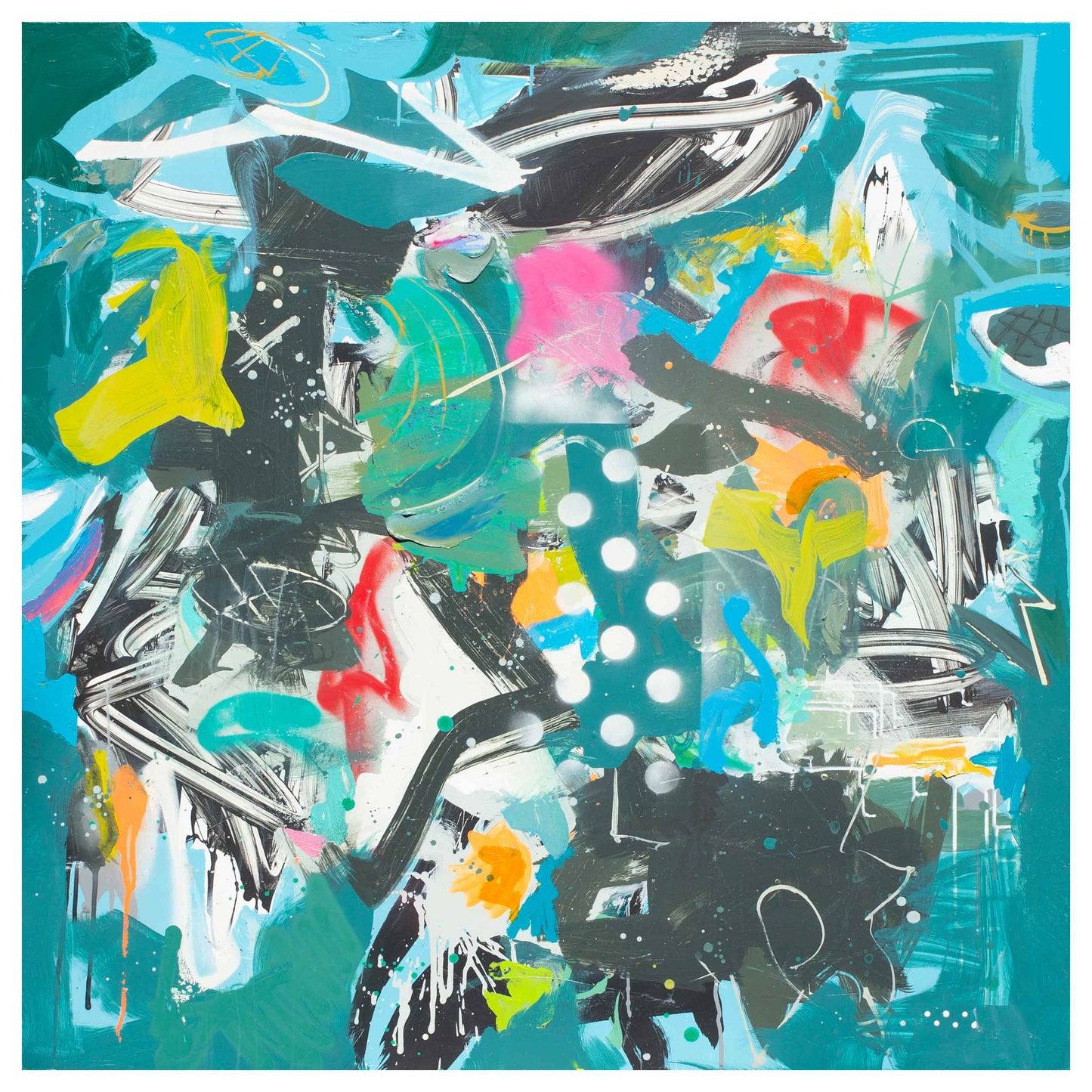 Blue Daze, 48"x 48"
