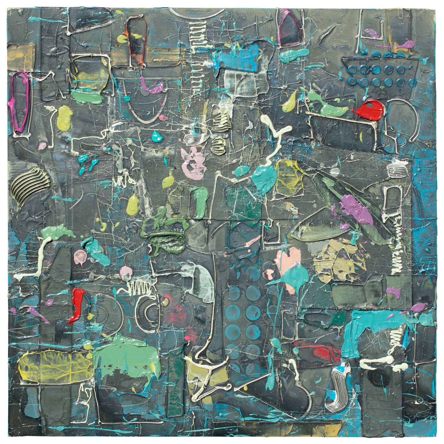 Coat of Many Colors #100, 16" x 16"