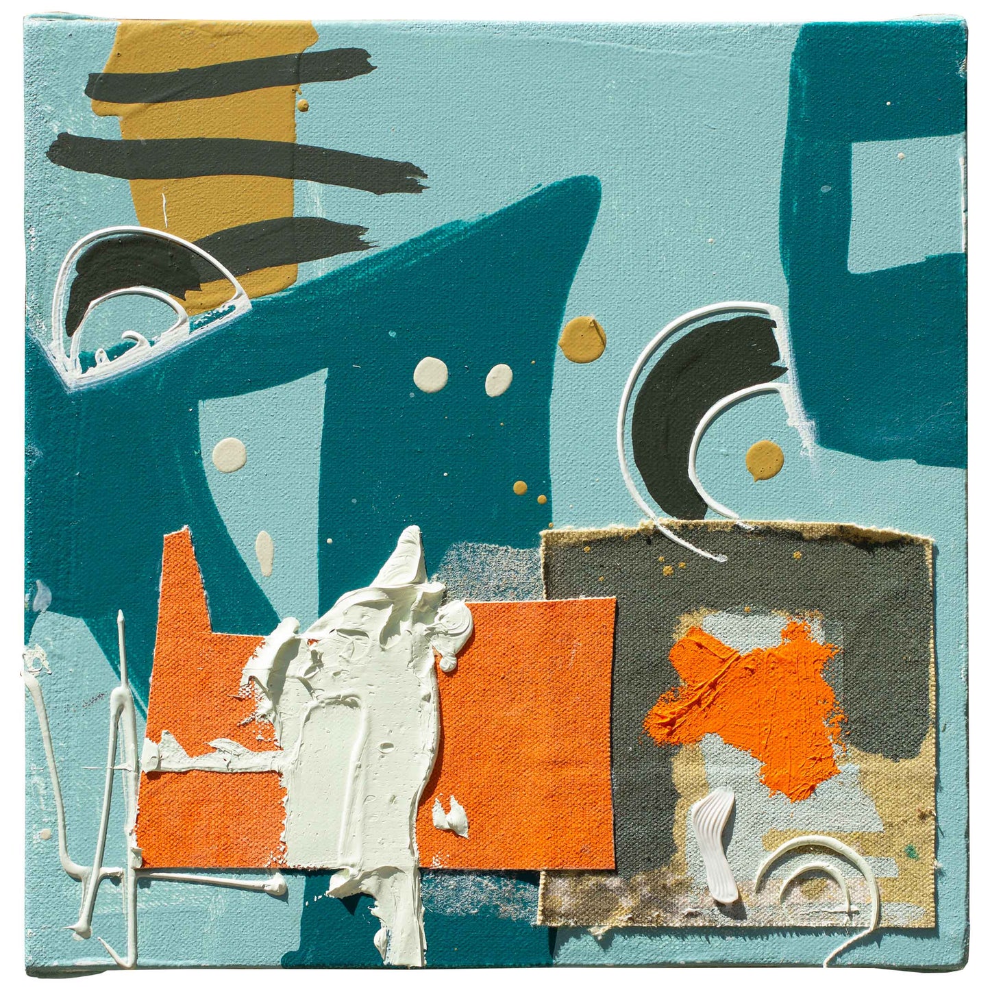 Baby Blue, 9" x 9"