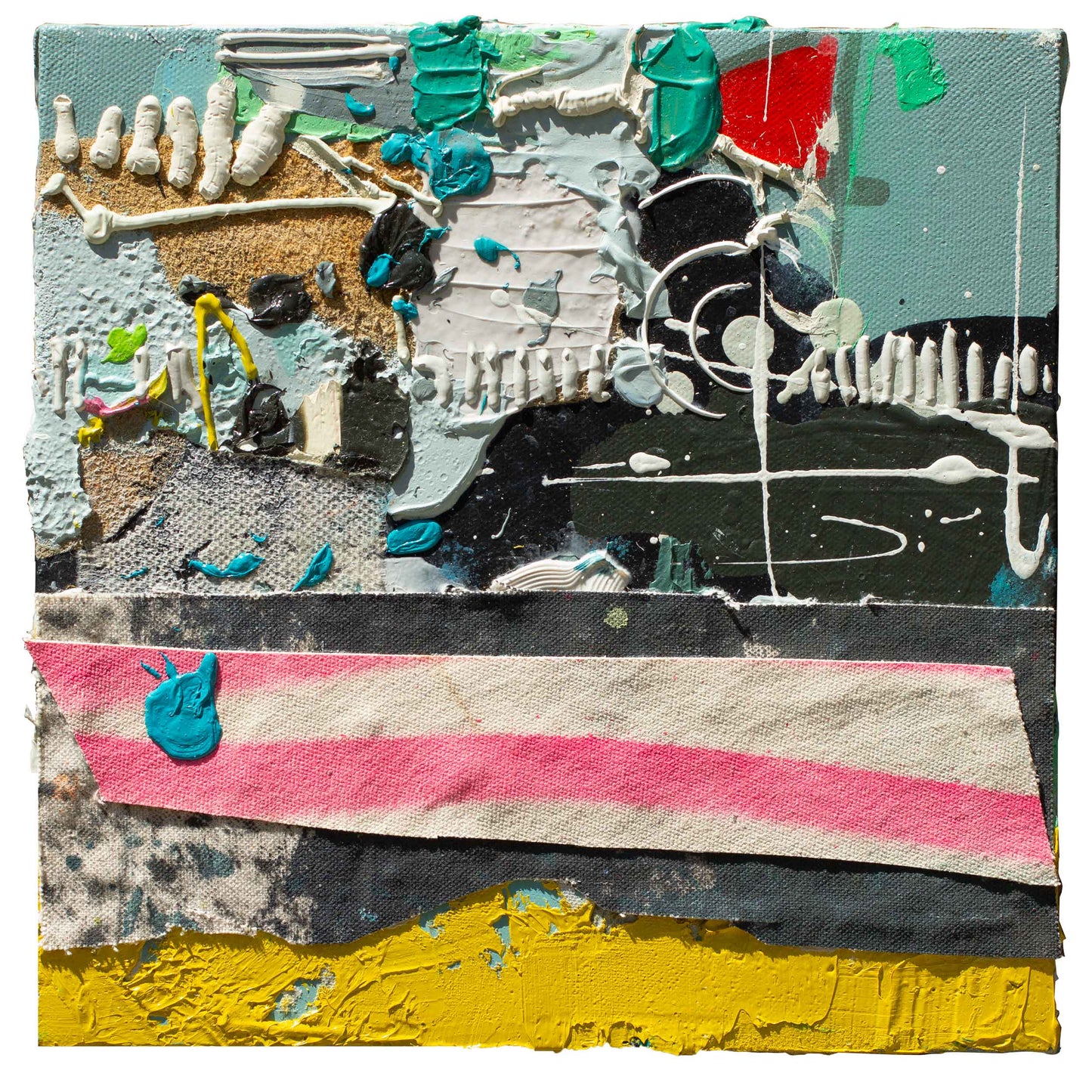Pink Stripe, 9" x 9"