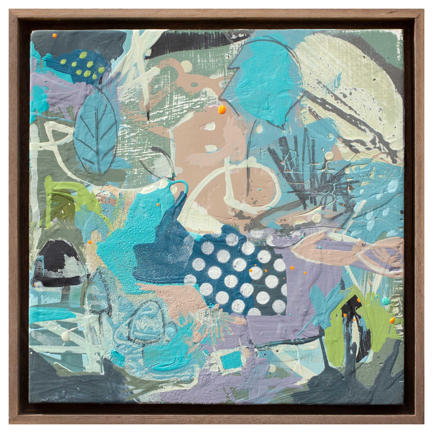 Blue Leaf, 10" x 10"